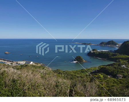 魚見塚展望台から観た真夏の景色 68965073