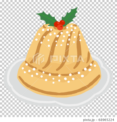 Christmas kugroff decorated with holly 68965224