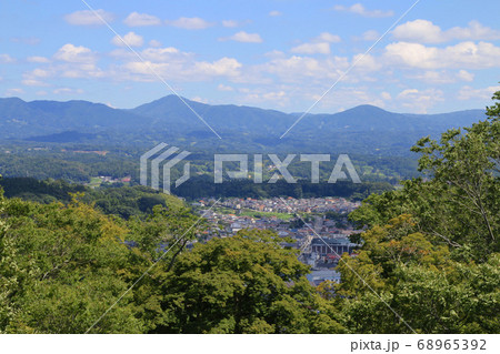 霞ヶ城天守台からの眺め（福島県・二本松市） 68965392