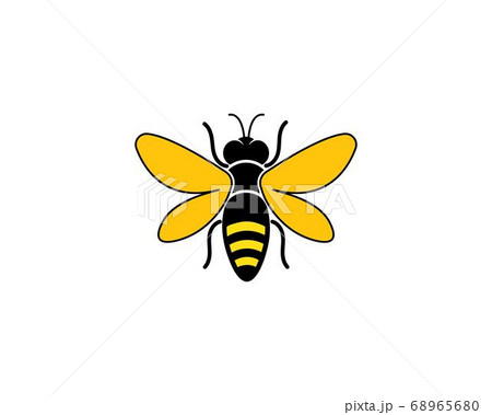 Honey Bee Logo Template Vector Icon のイラスト素材