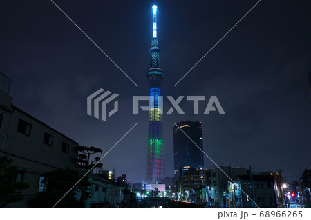 オリンピックカラーのスカイツリー　2020 to 2021 68966265