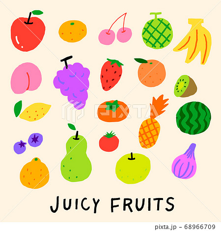 手描きフルーツイラストのイラスト素材