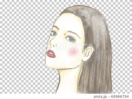 Blue eyes woman with makeup material Blue eyes woman with makeup material 68966784