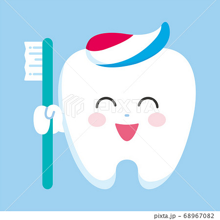 歯 キャラクター 歯ブラシのイラスト素材 6670