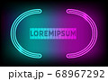 Glowing neon frame design template element background with copy space. Vector Illustration Eps10 68967292