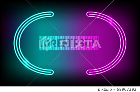 Glowing neon frame design template element background with copy space. Vector Illustration Eps10 68967292