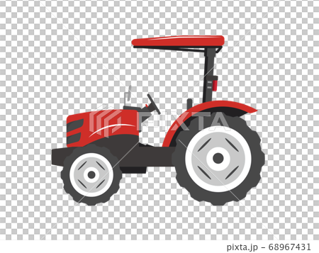 赤色のトラクター イラスト素材のイラスト素材