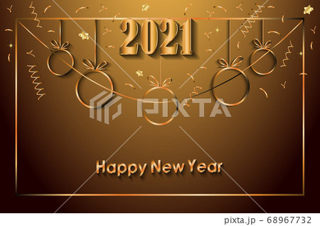 2021 Happy New Year background for your seasonal invitations, festive posters, greetings cards. 68967732