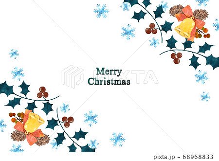 クリスマスカード 文字入りのイラスト素材 66