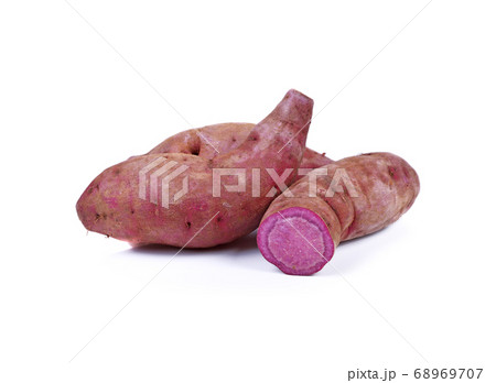 sweet purple potato isolated on a white background sweet purple potato isolated on a white background 68969707