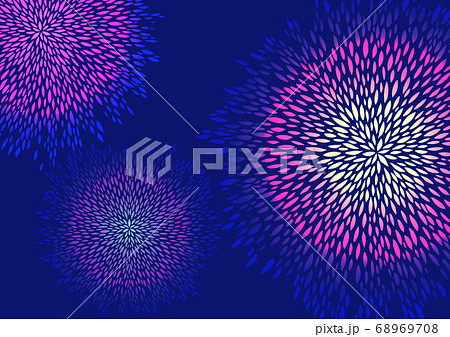 花火 背景素材 水彩 夏祭り 和風イラスト ネオンカラーのイラスト素材