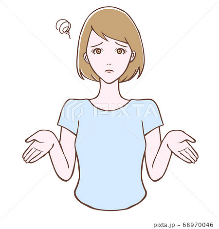 若い女性 がっかりポーズのイラスト素材 若い女性 がっかりポーズのイラスト素材