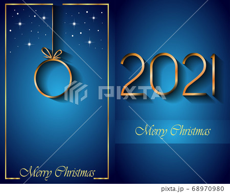 2021 Merry Christmas background. for your seasonal invitations, festival posters, greetings cards.  68970980