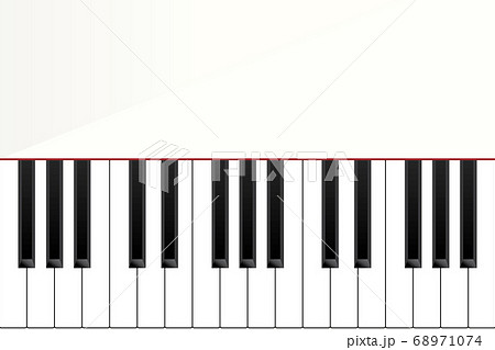 白いピアノ鍵盤のイメージ White Piano Music Concept Image Illusのイラスト素材