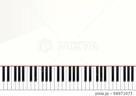 白いピアノ鍵盤のイメージ White Piano Music Concept Image Illusのイラスト素材