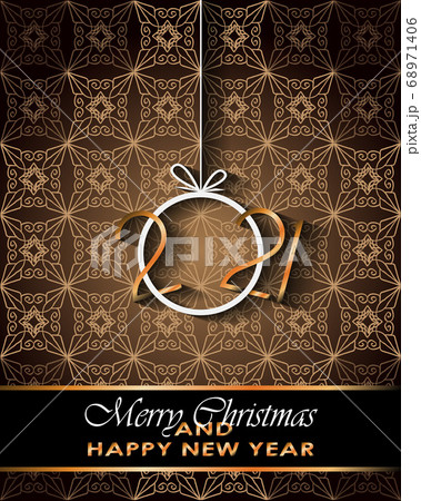 2021 Happy New Year background for your seasonal invitations, festive posters, greetings cards. 68971406