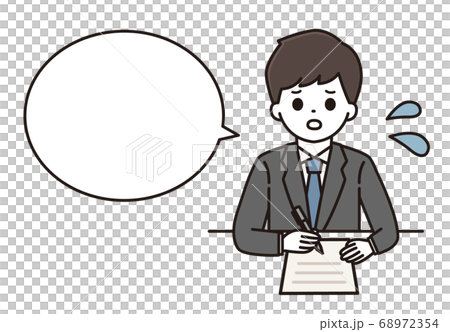 Businessman filling illustration 68972354
