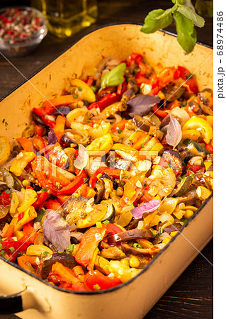 Stewed vegetables in an bowl Stewed vegetables in an bowl 68974486