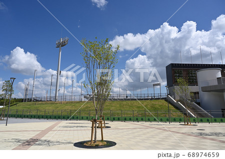 川崎市等々力緑地 野球場の写真素材