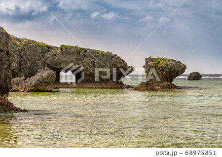 Beautiful coastline of Okinawa island in Japan Beautiful coastline of Okinawa island in Japan 68975851