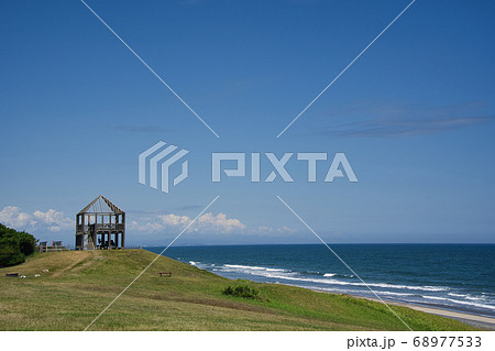 砂浜 茨城県大竹海岸の写真素材