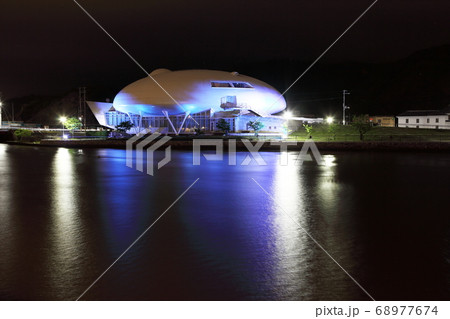 石ノ森章太郎萬画館ブルーのライトアップ  石ノ森章太郎萬画館ブルーのライトアップ  68977674