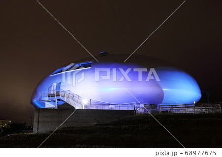 石ノ森章太郎萬画館ブルーのライトアップ　 68977675