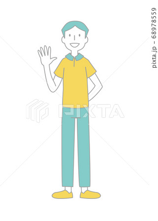 男性のイラスト カラー 主線あり 男性のイラスト カラー 主線あり 68978559