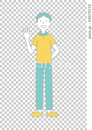 男性のイラスト カラー 主線あり 男性のイラスト カラー 主線あり 68978559