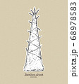bamboo shoot, hand draw sketch vector. 68978583