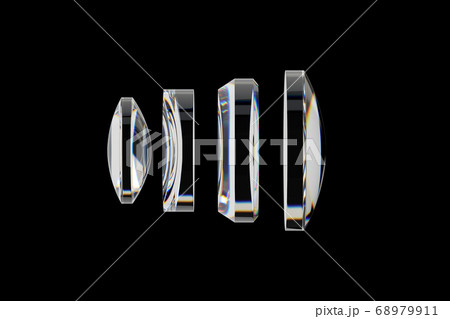 カメラのレンズ構成の3Dイラスト 68979911