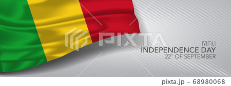 Mali independence day vector banner, greeting card. 68980068