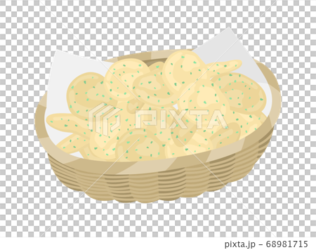 薯片在籃子裡的插圖 薯片在籃子裡的插圖 68981715