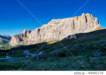 Panorama of the Alpes at Canazei in Dolomites, Panorama of the Alpes at Canazei in Dolomites, 68982179