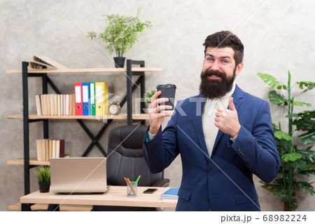 Must have stimulant for him. Man bearded manager 68982224