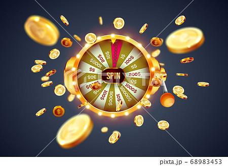 Realistic 3d spinning fortune 68983453