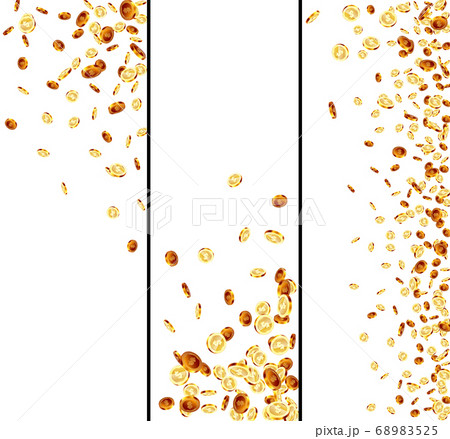 Realistic Gold coins explosion. Isolated on Realistic Gold coins explosion. Isolated on 68983525