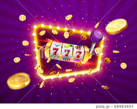 Golden slot machine wins the jackpot. Golden slot machine wins the jackpot. 68983605