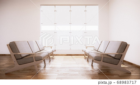 Vintage Sofa wooden japan design, on room interior Vintage Sofa wooden japan design, on room interior 68983717