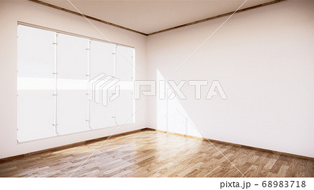 Vintage empty room interior with wooden floor on Vintage empty room interior with wooden floor on 68983718