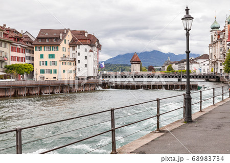Lucerne town coastal view with vintage street Lucerne town coastal view with vintage street 68983734