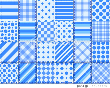 パッチワーク 青 パッチワーク 青 68983780