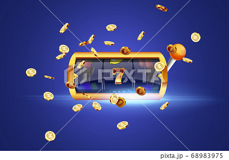 Golden slot machine wins the jackpot. 68983975