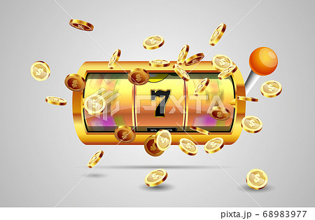 Golden slot machine wins the jackpot. Golden slot machine wins the jackpot. 68983977