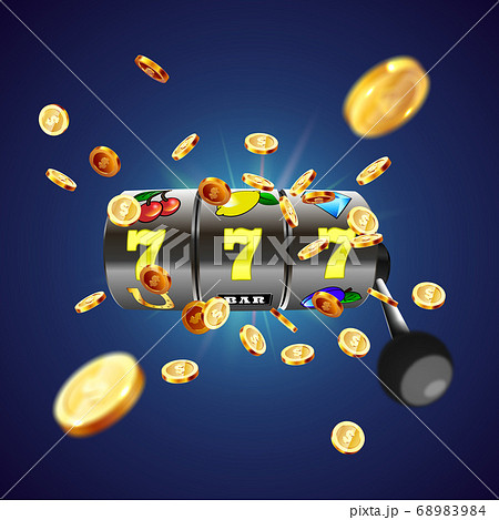 The black slot machine wins the jackpot. The black slot machine wins the jackpot. 68983984