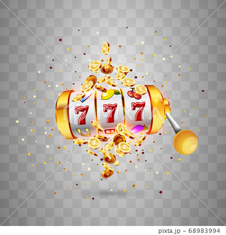 Golden slot machine wins the jackpot. Golden slot machine wins the jackpot. 68983994