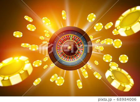 Vector illustration gambling roulette wheel Vector illustration gambling roulette wheel 68984006