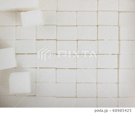 White Sugar Cubes Textured Background Top View White Sugar Cubes Textured Background Top View 68985425