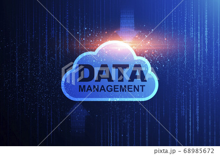 Creative Illustration For Data Management Concept With Storage Cloud Over Binary Background Creative Illustration For Data Management Concept With Storage Cloud Over Binary Background 68985672