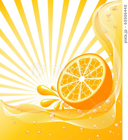 vector illustration of an orange splash vector illustration of an orange splash 68986448